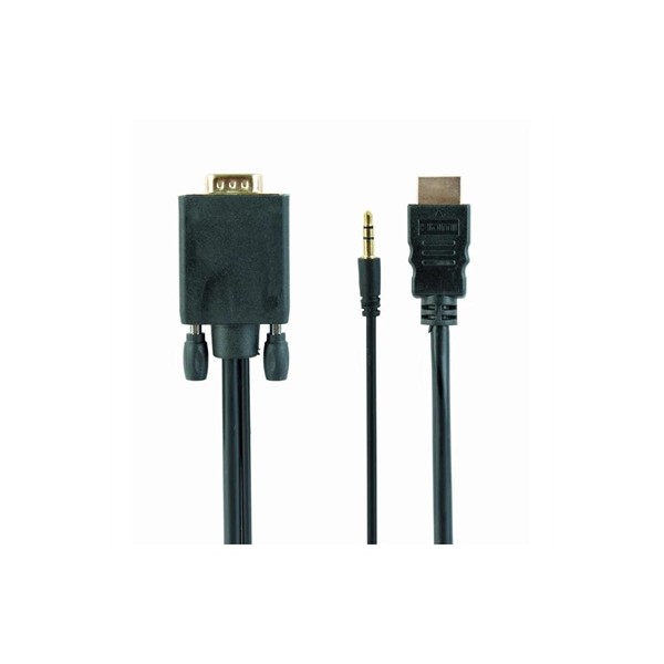 Gembird cable hdmi a vga + audio 1.8 mt negro